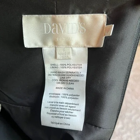 Black Tulle One Shoulder Short Dress - Davids Bridal - Picture 5 of 5